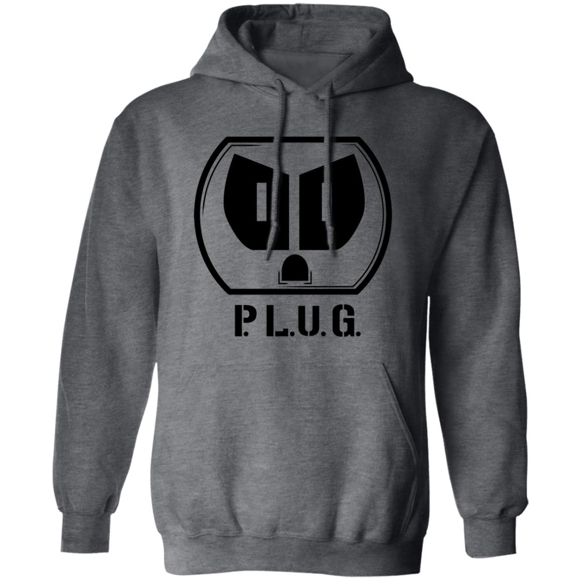 Plug Pullover Hoodie black logo