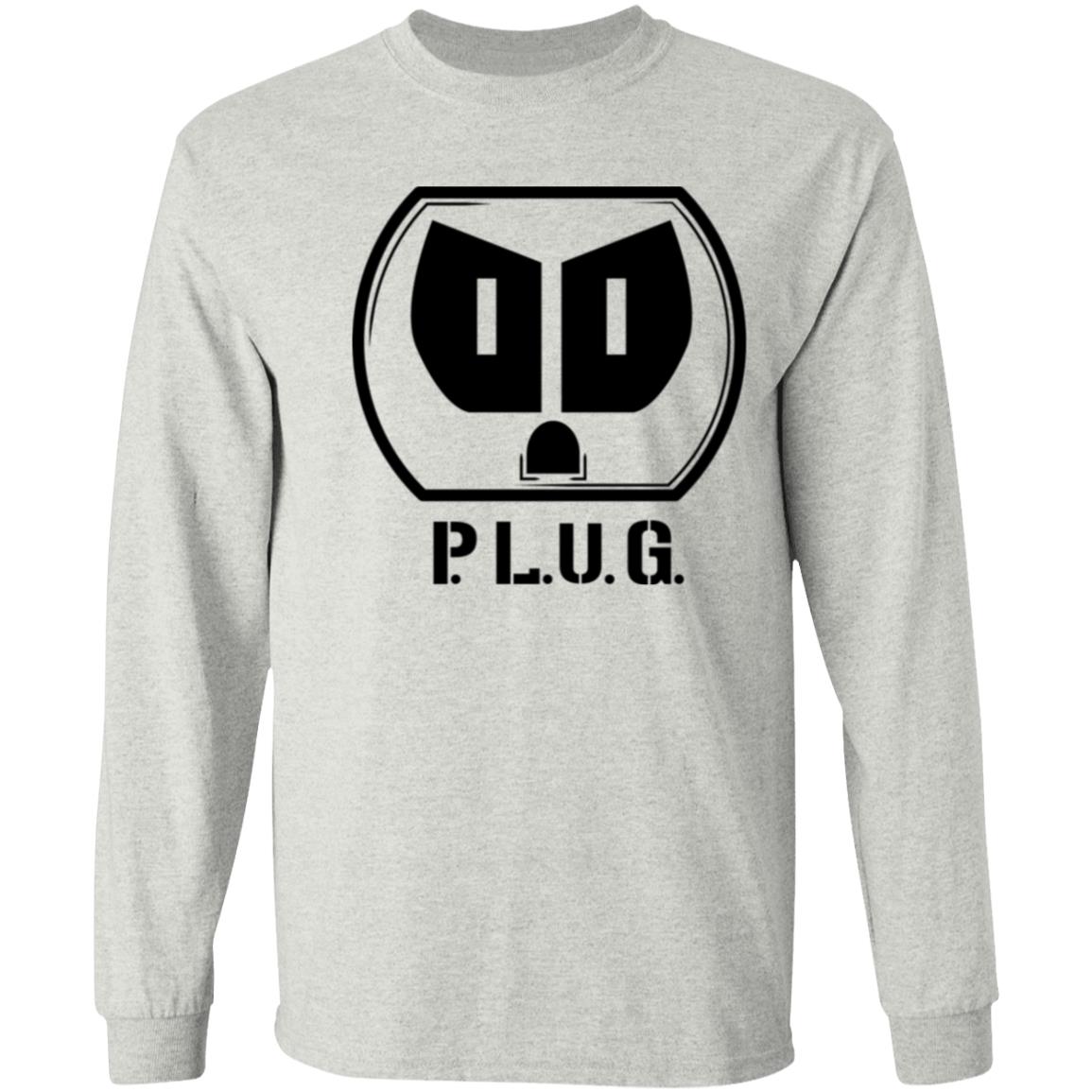 Long sleeve Plug T-Shirt Black logo
