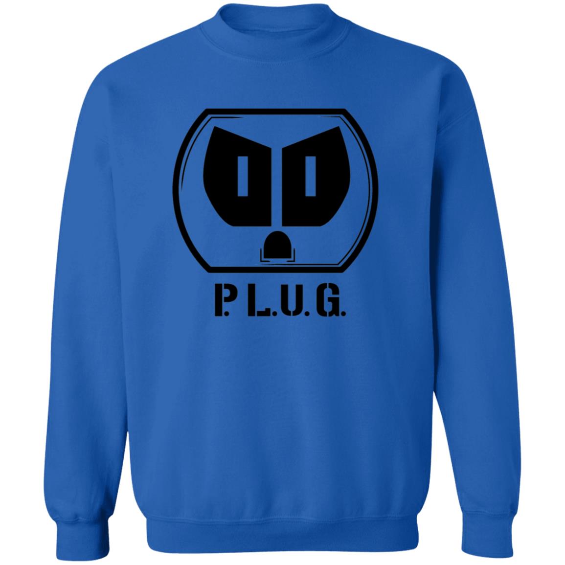 Plug Crewneck Pullover Sweatshirt w/Black logo