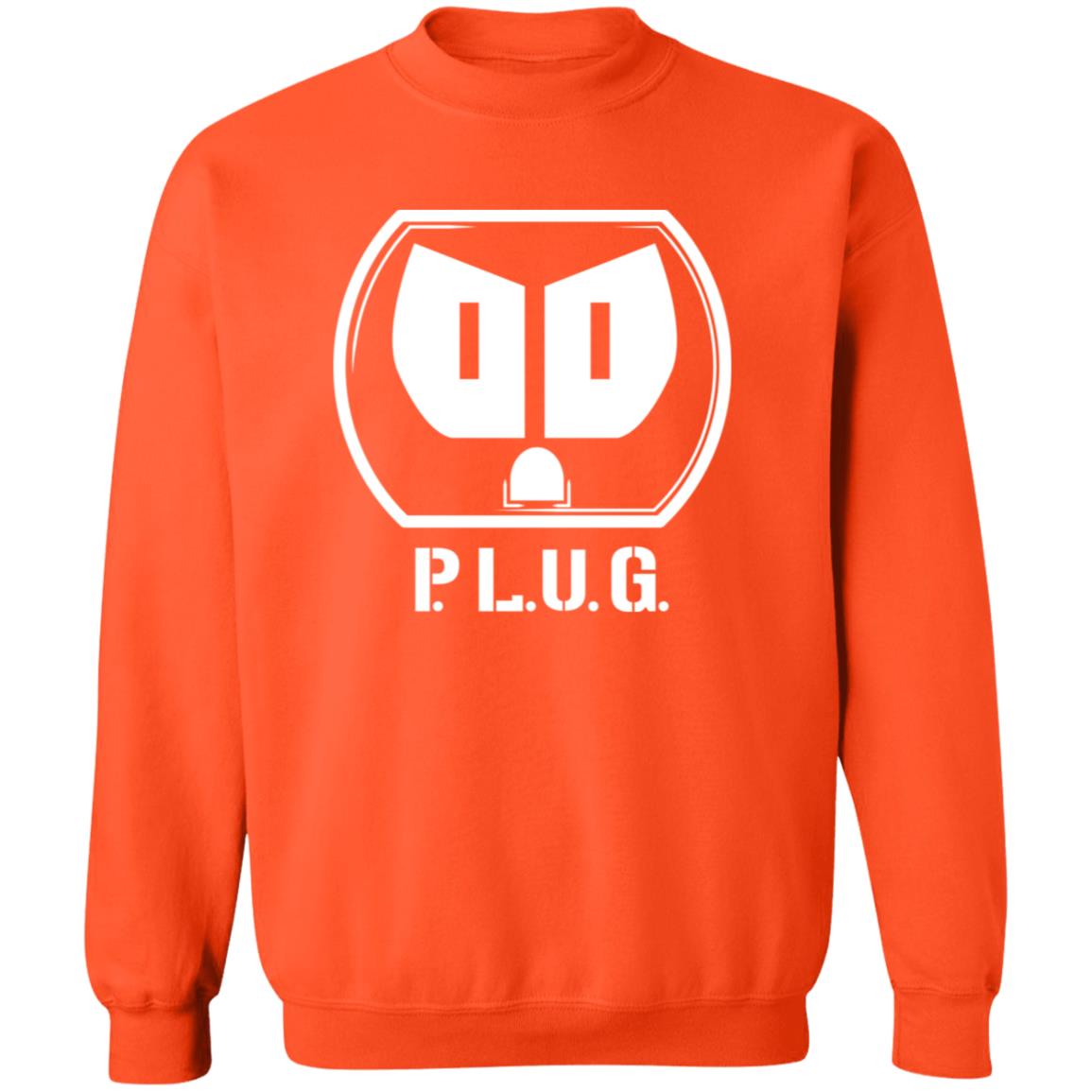 Plug Crewneck Pullover Sweatshirt w/white logo