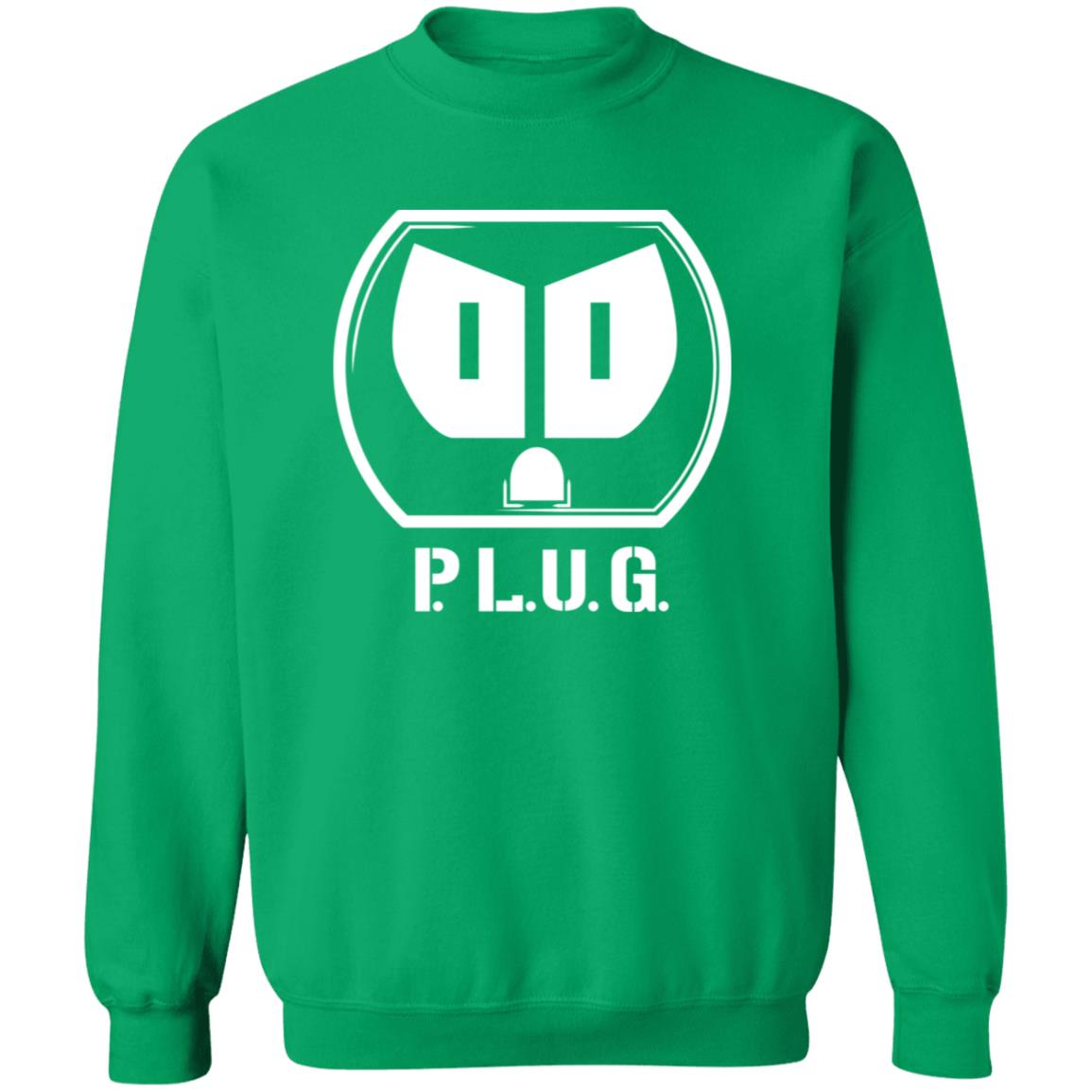 Plug Crewneck Pullover Sweatshirt w/white logo