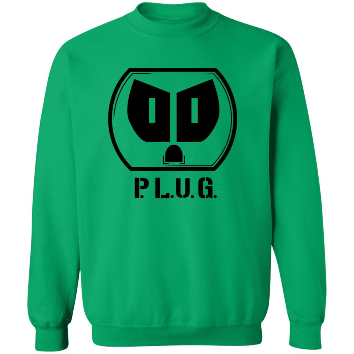 Plug Crewneck Pullover Sweatshirt w/Black logo