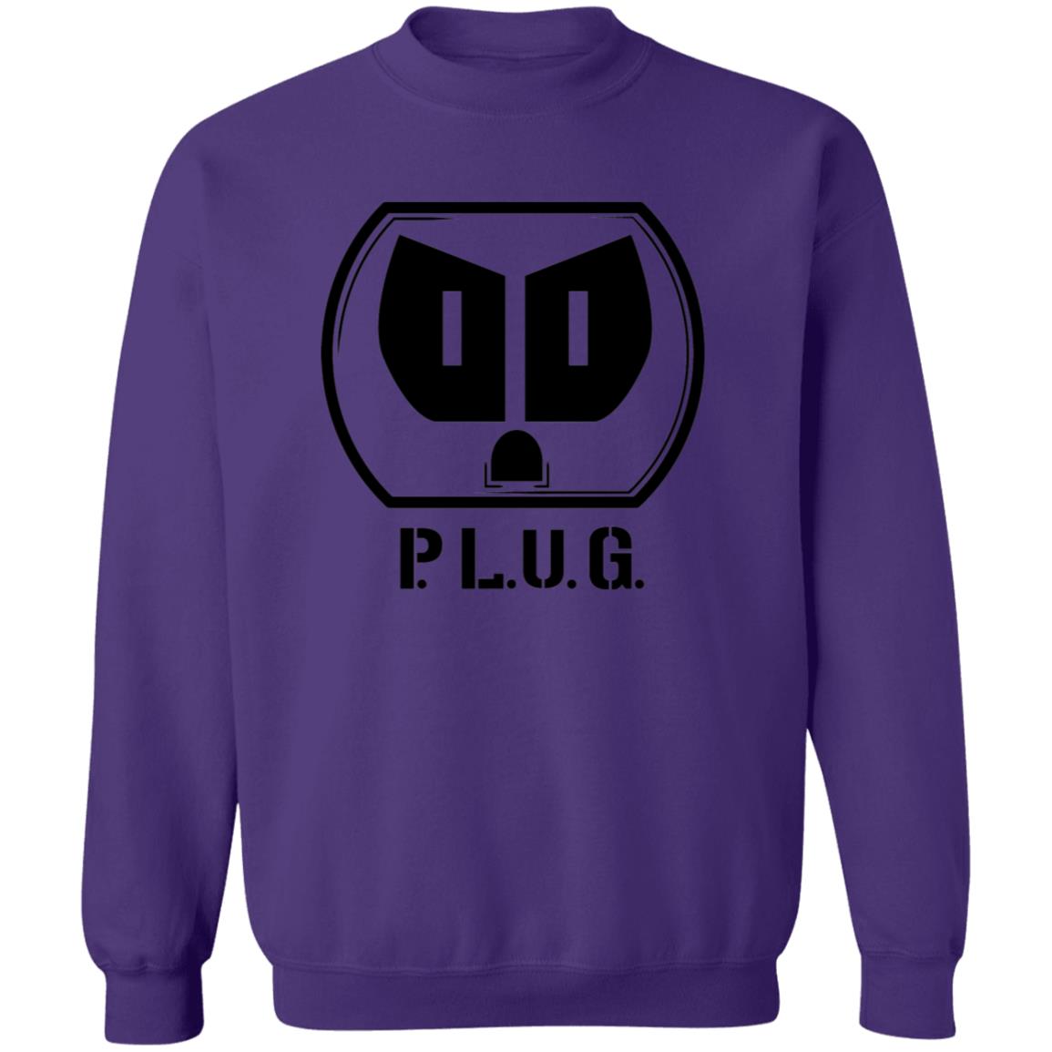 Plug Crewneck Pullover Sweatshirt w/Black logo