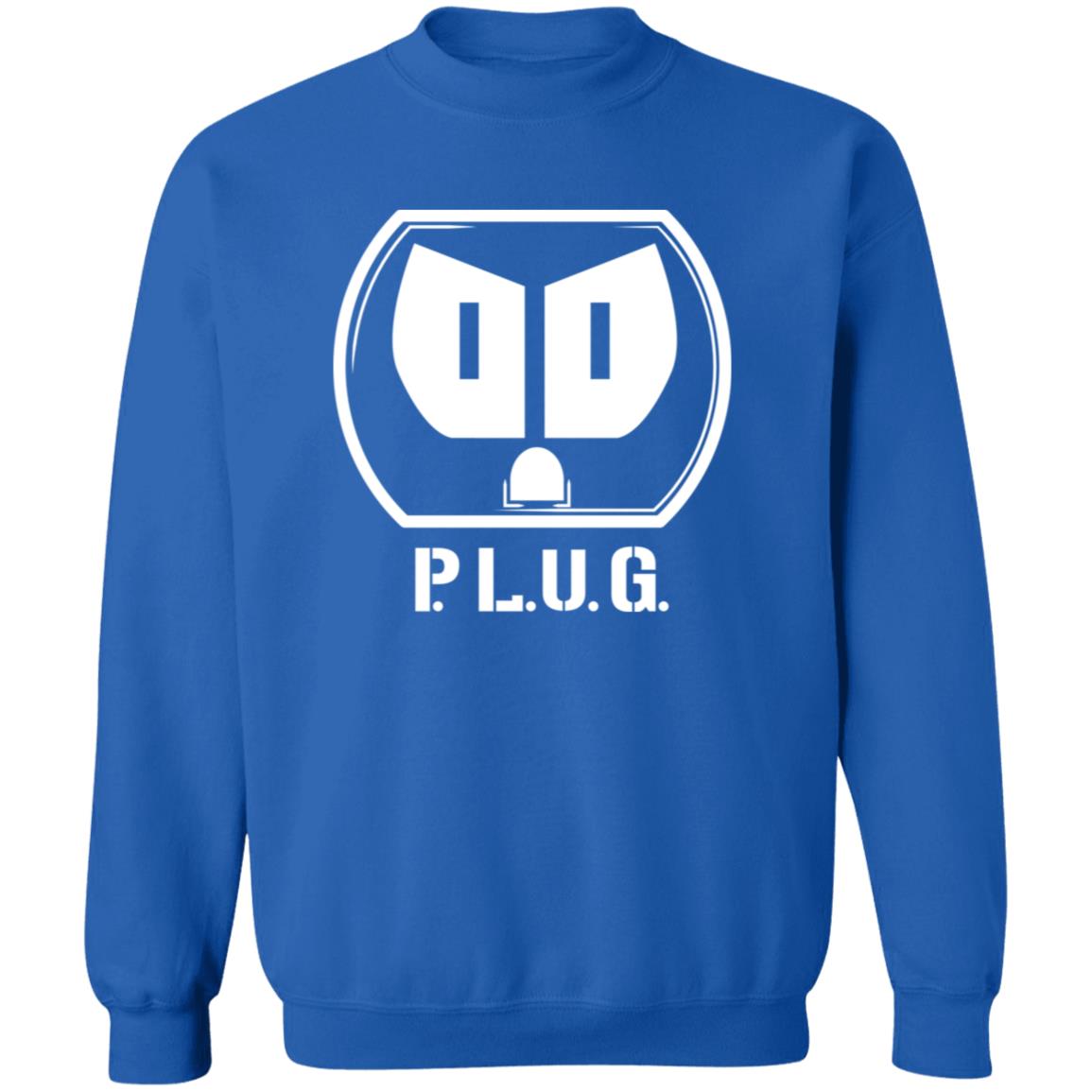 Plug Crewneck Pullover Sweatshirt w/white logo