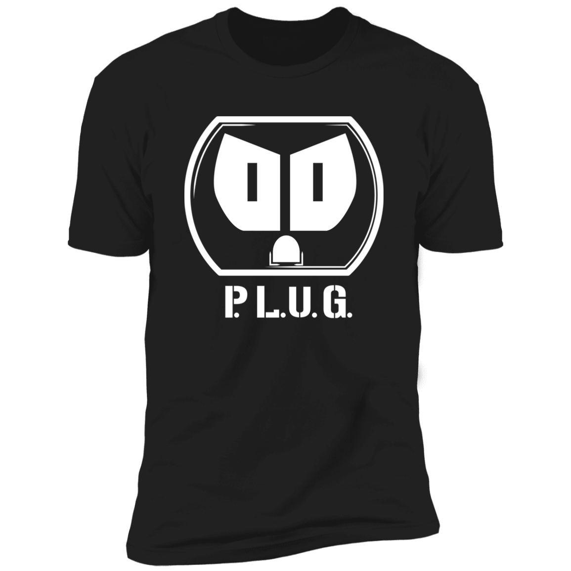 Plug Short Sleeve T-Shirt w/white logo
