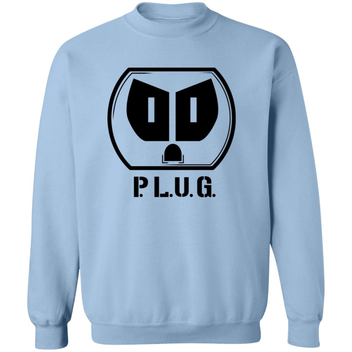 Plug Crewneck Pullover Sweatshirt w/Black logo