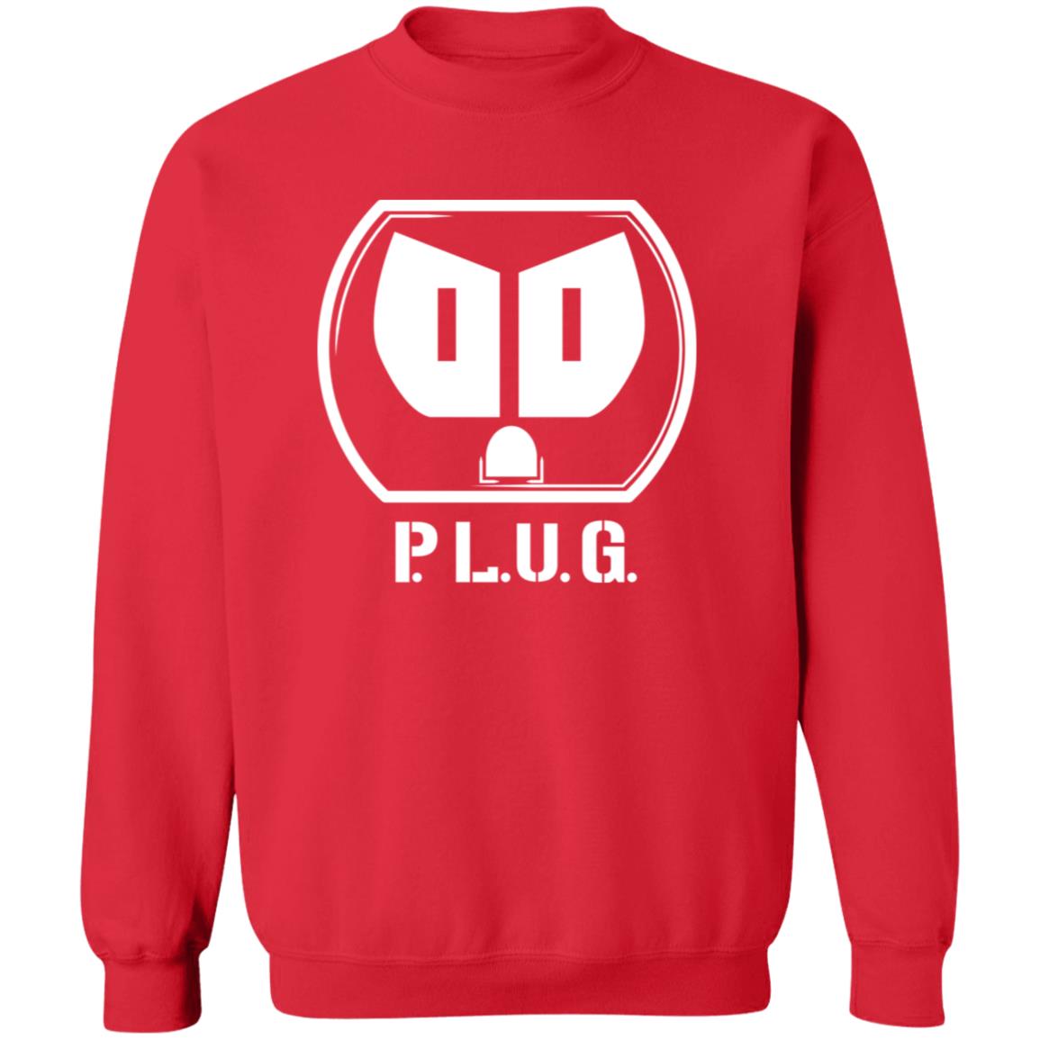 Plug Crewneck Pullover Sweatshirt w/white logo