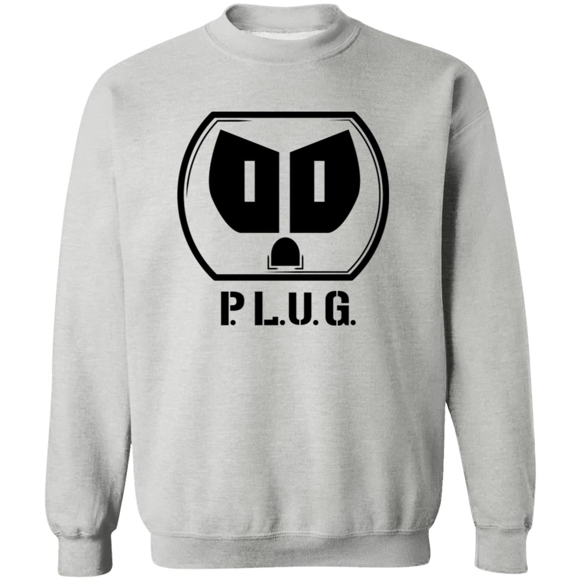Plug Crewneck Pullover Sweatshirt w/Black logo