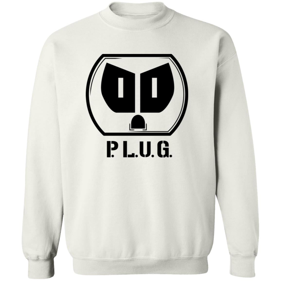 Plug Crewneck Pullover Sweatshirt w/Black logo