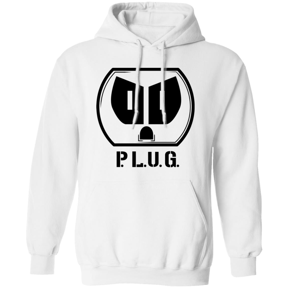 Plug Pullover Hoodie black logo