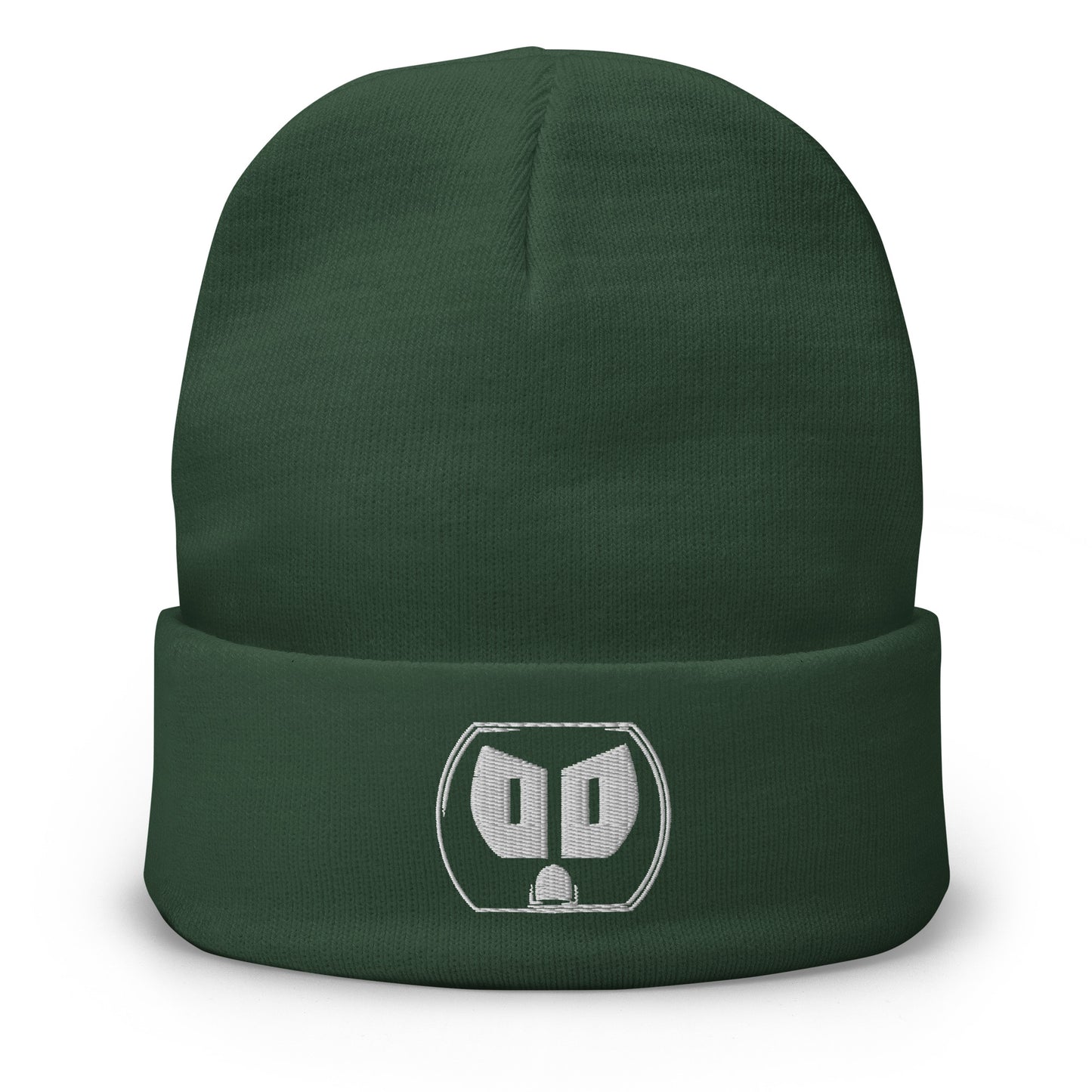 Embroidered Plug Beanie