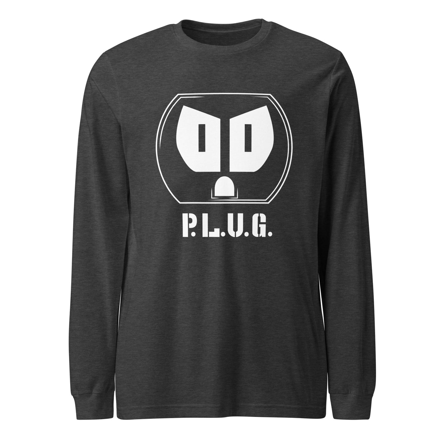 Ladies Long Sleeve Plug Tee w/white logo