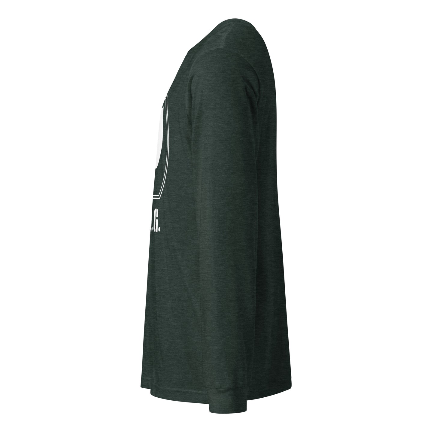 Ladies Long Sleeve Plug Tee w/white logo
