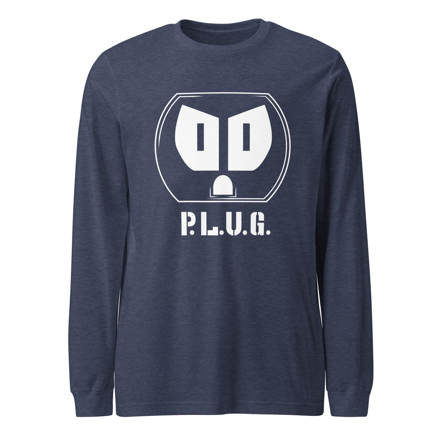 Ladies Long Sleeve Plug Tee w/white logo