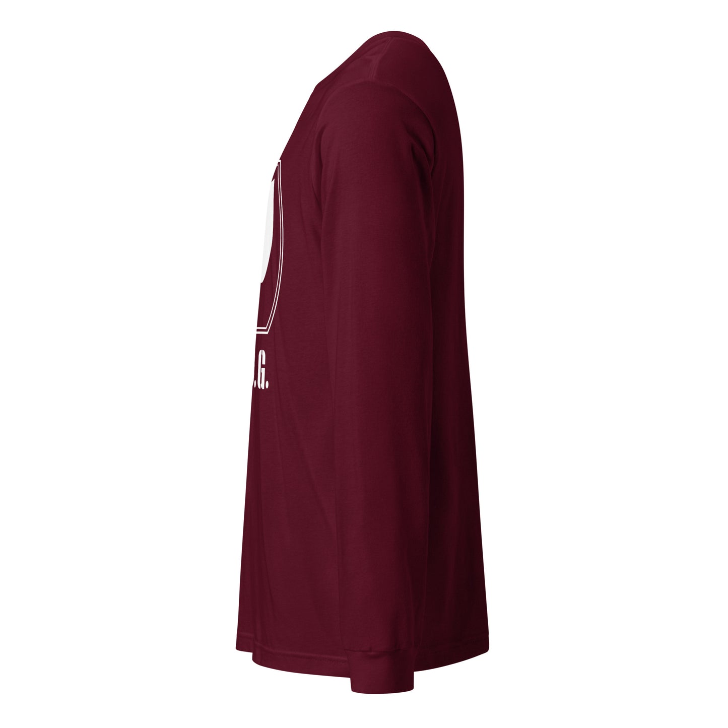 Ladies Long Sleeve Plug Tee w/white logo