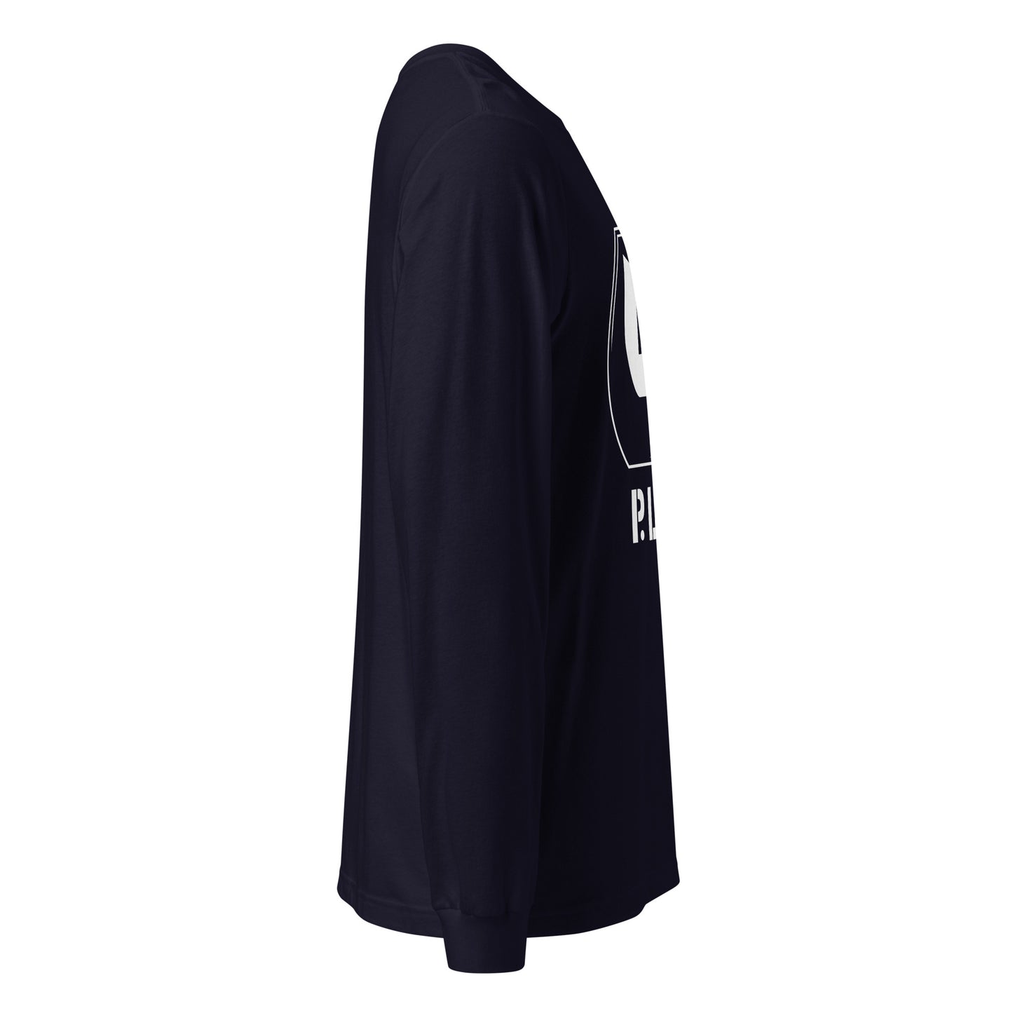 Ladies Long Sleeve Plug Tee w/white logo