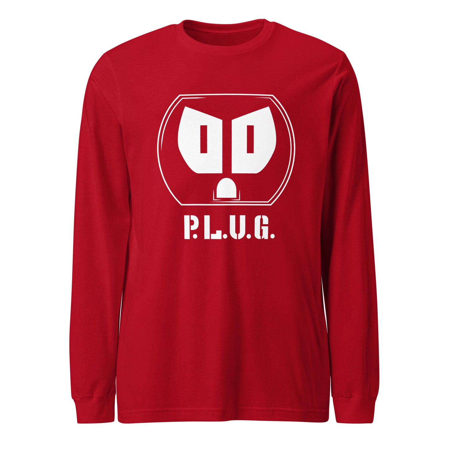 Ladies Long Sleeve Plug Tee w/white logo