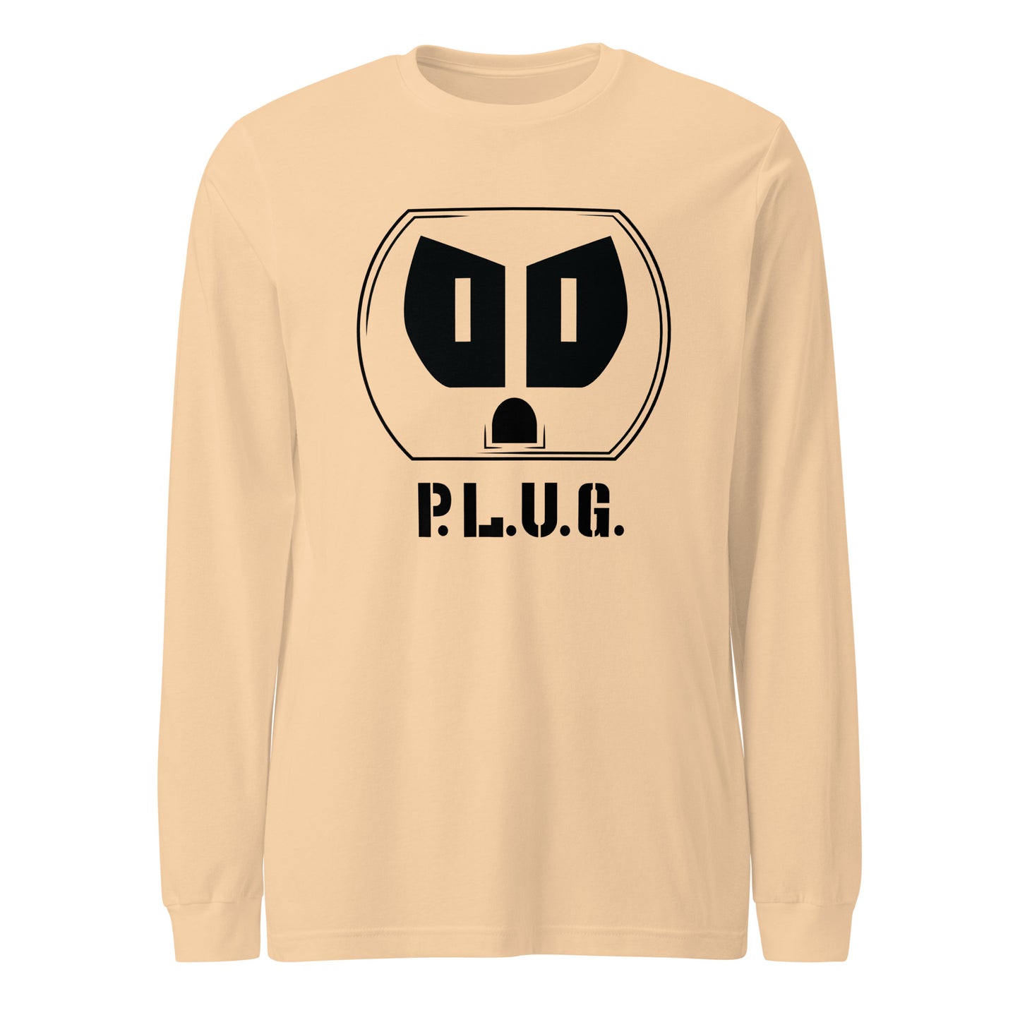 Ladies Long Sleeve Plug Tee w/Black logo