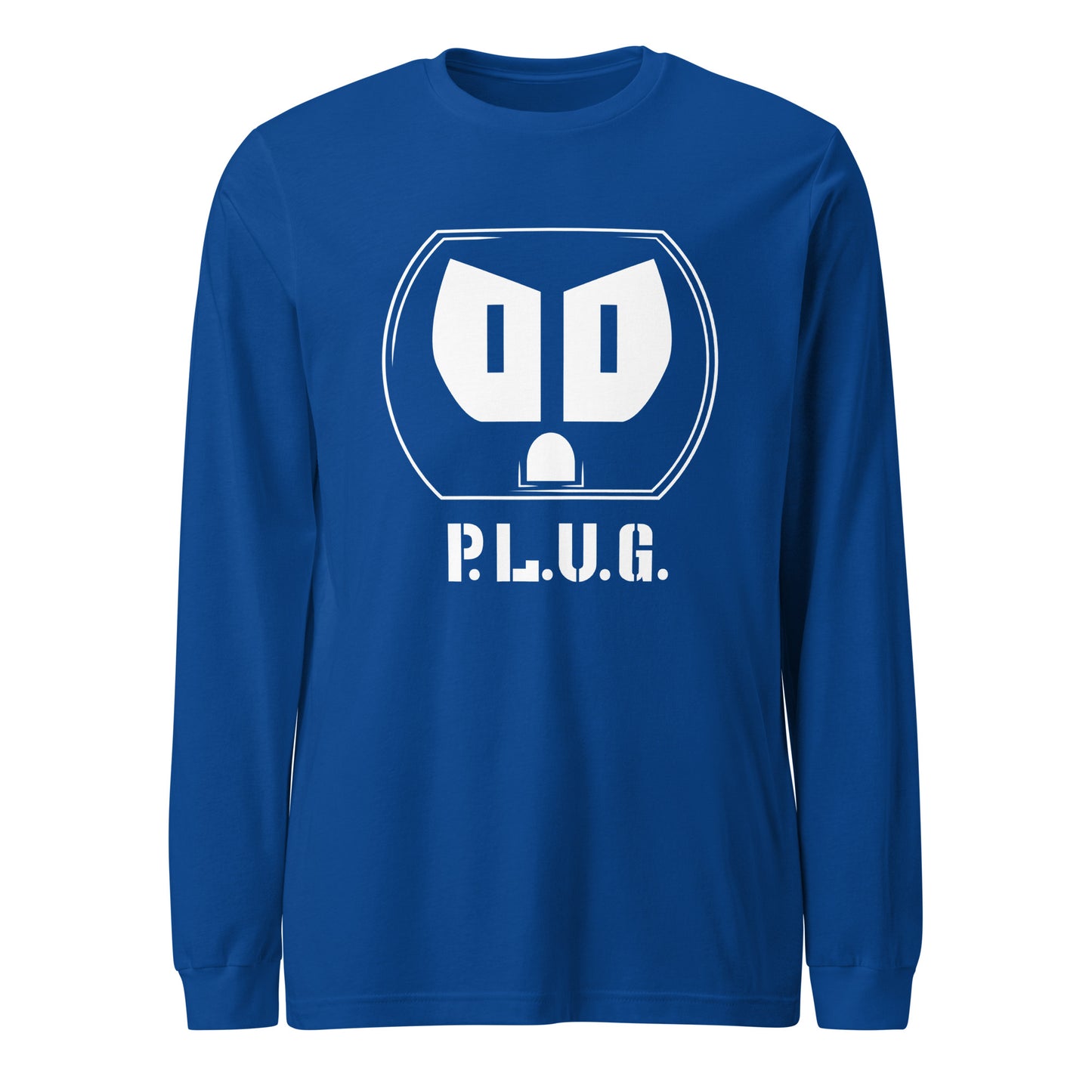 Ladies Long Sleeve Plug Tee w/white logo