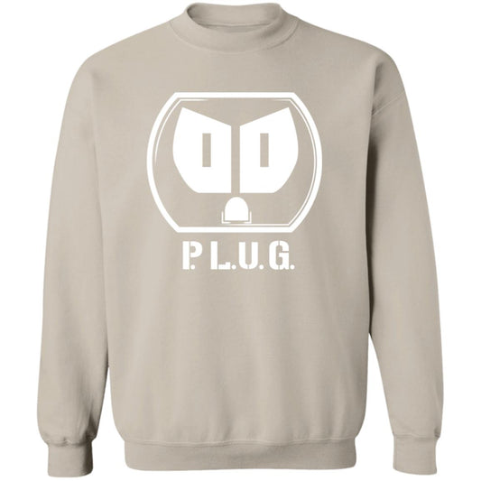 Plug Crewneck Pullover Sweatshirt w/white logo
