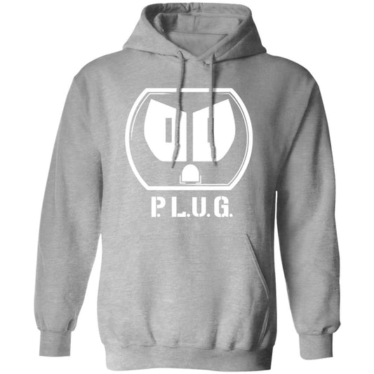 Plug Pullover Hoodie White Logo