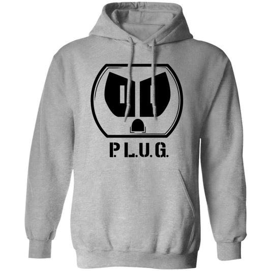 Plug Pullover Hoodie black logo