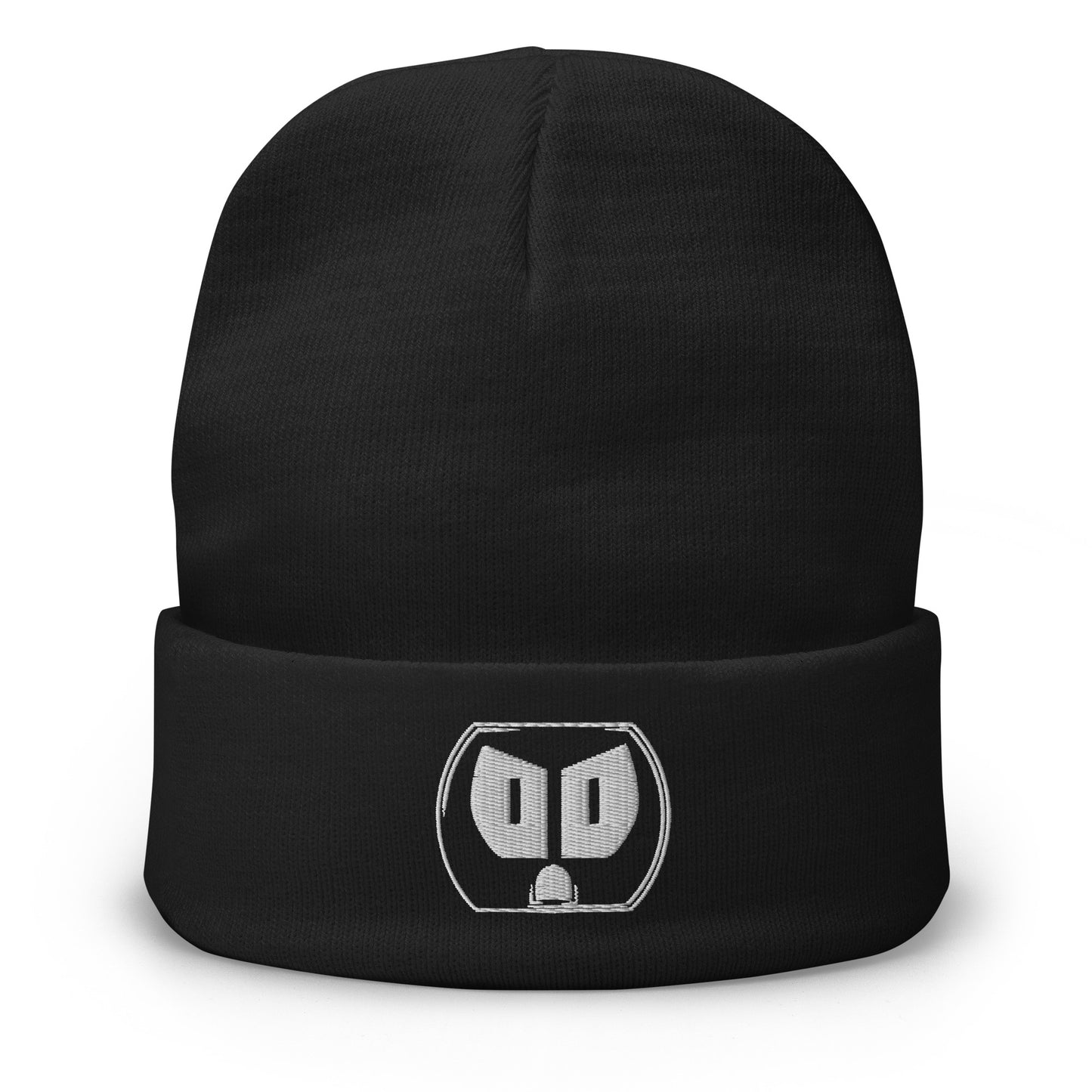 Embroidered Plug Beanie
