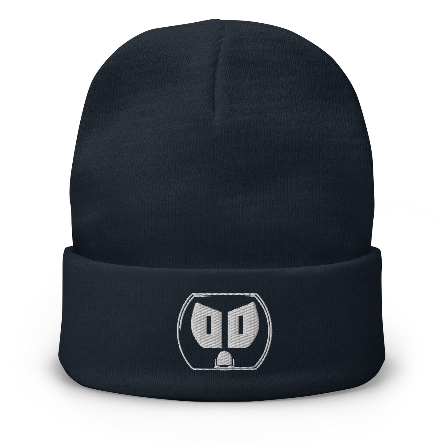 Embroidered Plug Beanie